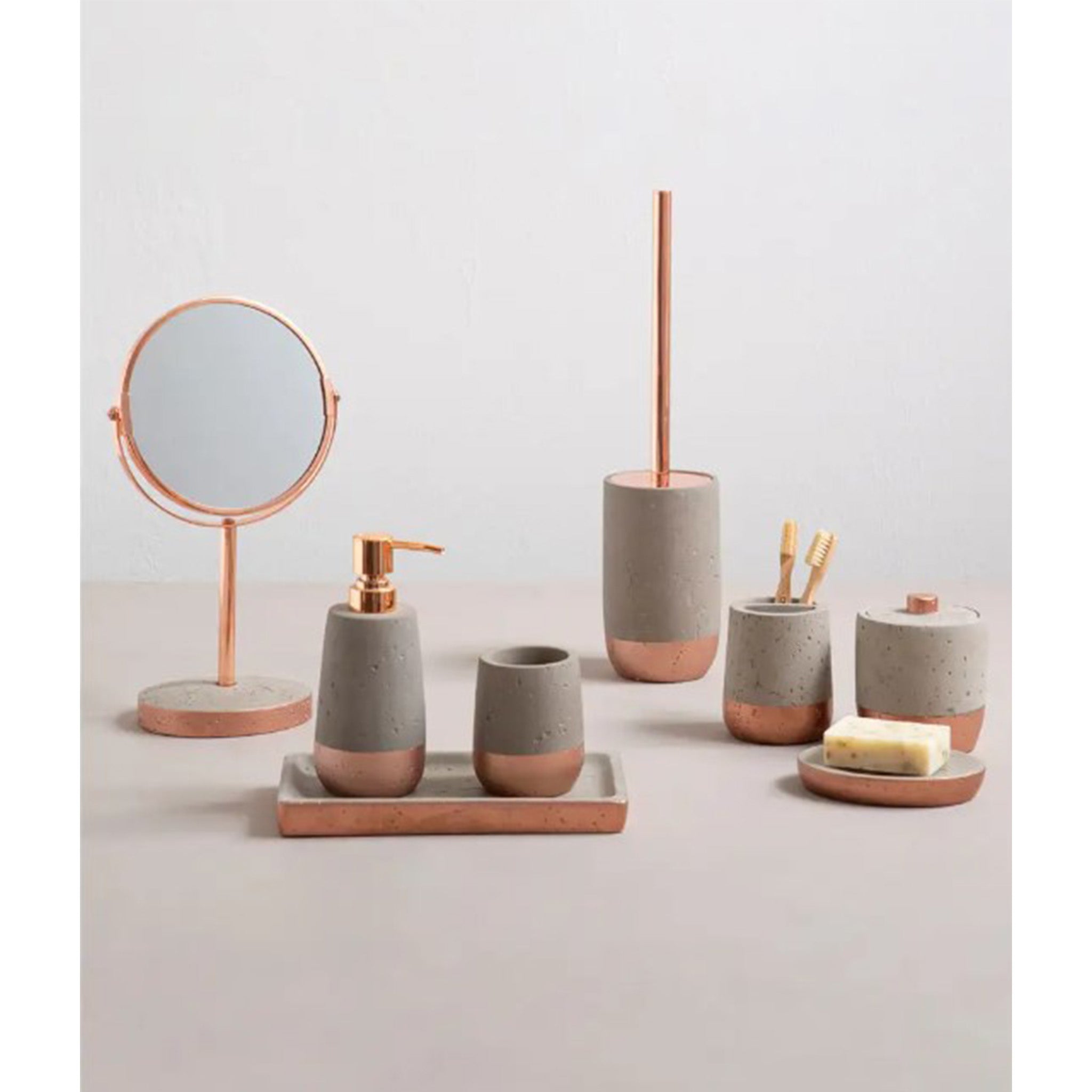 Concrete and Copper Lidded Jar